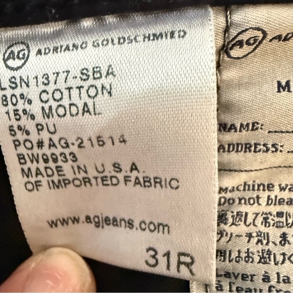 Adriano Goldschmied | The Stevie Ankle | Slim Straight Leg Black Jeans | Sz 31R - Picture 10 of 11